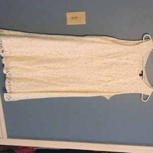 All white lace dress